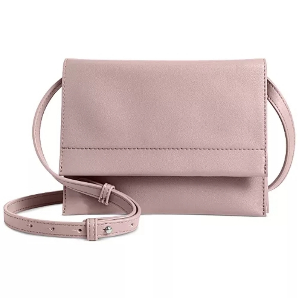 Giani Bernini Nappa Leather Flap Crossbody New Rose